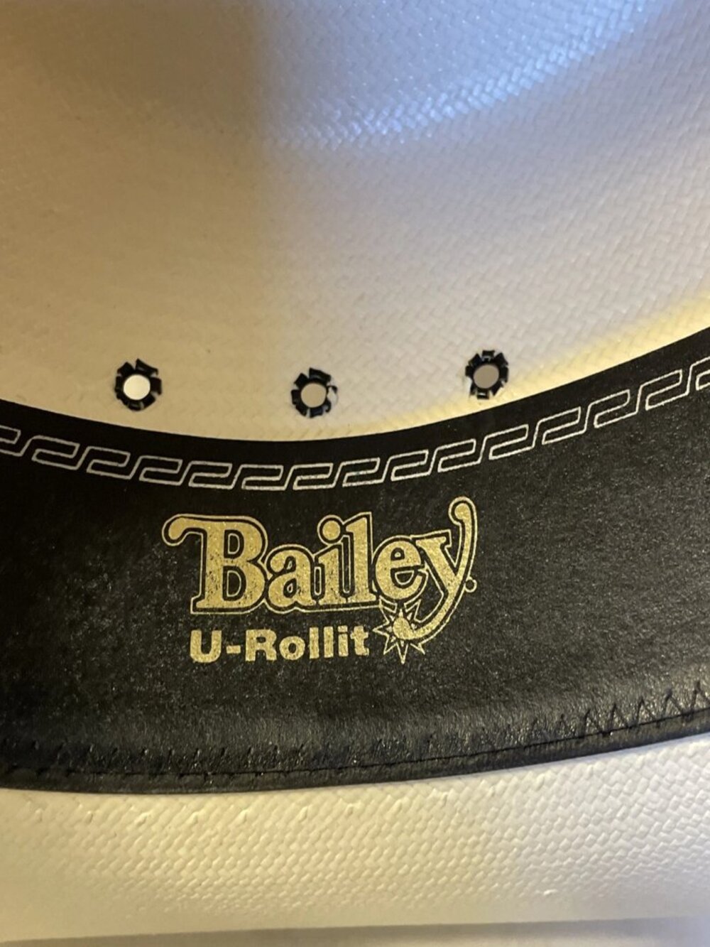 Vintage Bailey U-Rollit Straw Cowboy Hat 7 1/4 58 Western Summer Gray Band - Picture 7 of 13